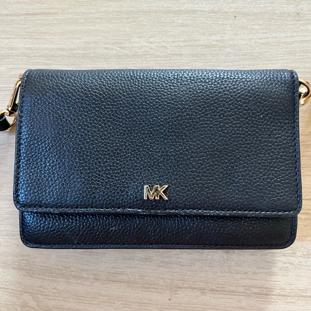 Michael Kors Black Pebbled Leather Wallet